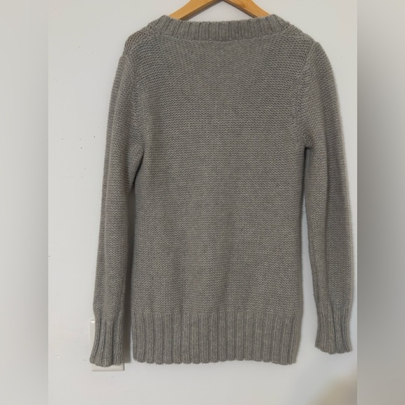 Columbia Women’s Wool Blend V Neck Sweater Light Gray Size L - Picture 5 of 6